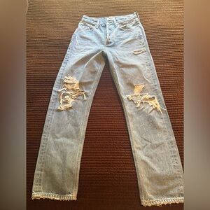 SOLD Agolde 90's Mid Rise Loose Fit Jeans In Vintage Denim size 24